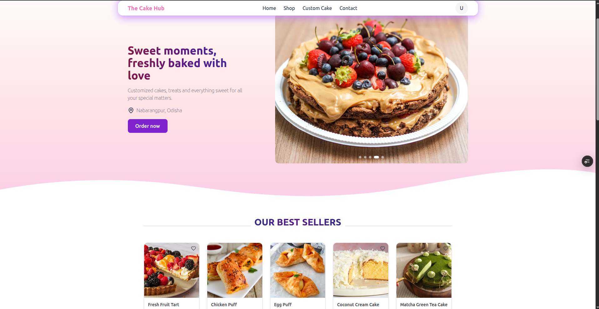 CakeHub - E-Commerce Bakery Website